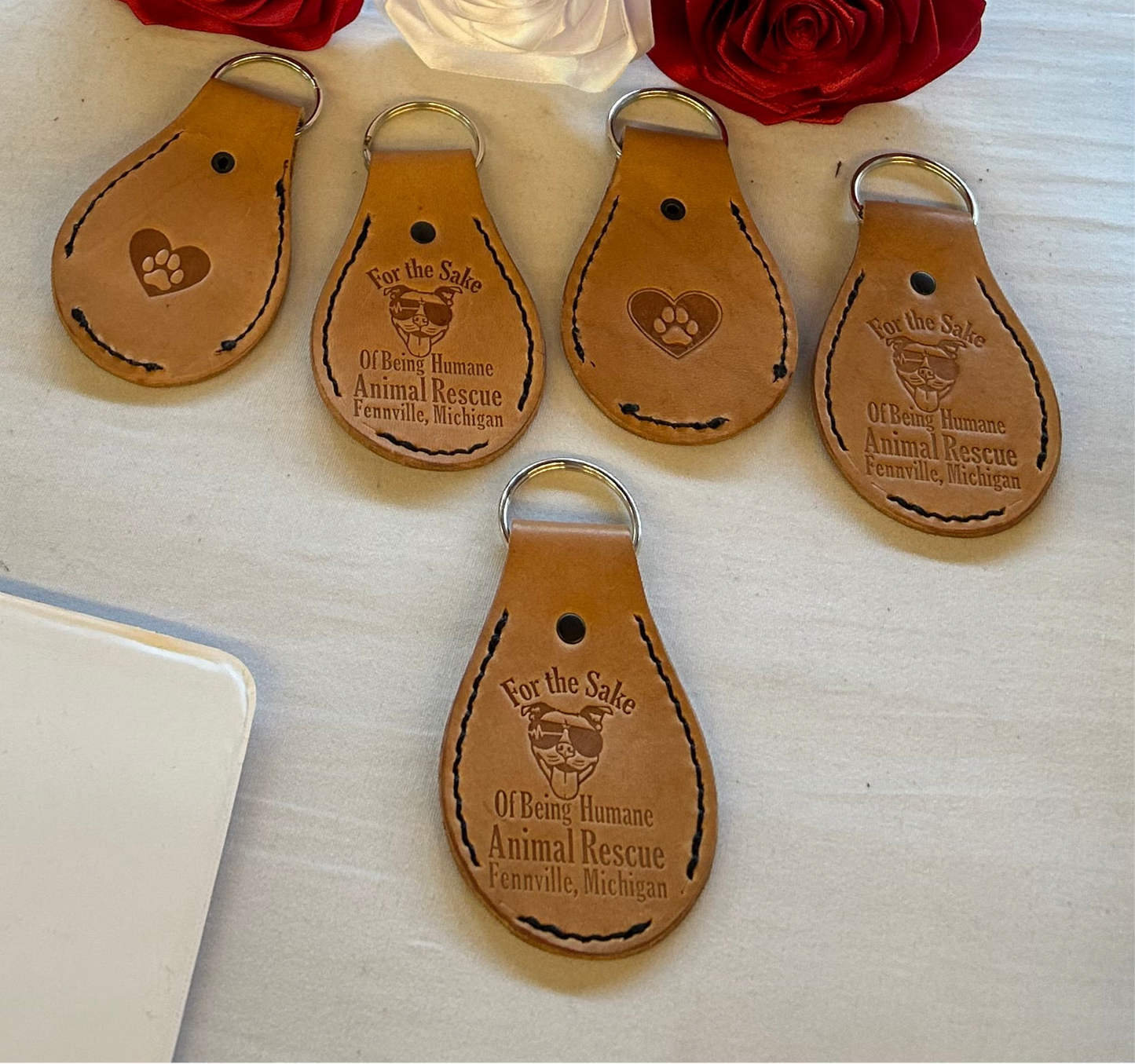 Leather Rescue Logo Key tag