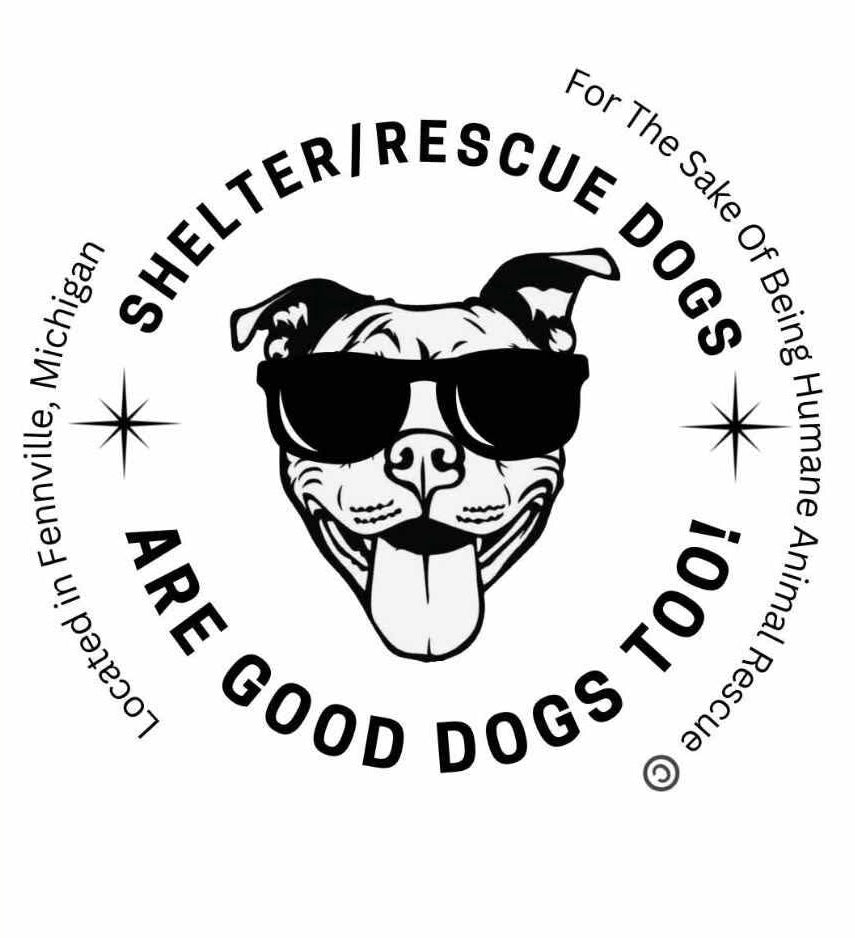 “Shelter dogs are good dogs too”sticker